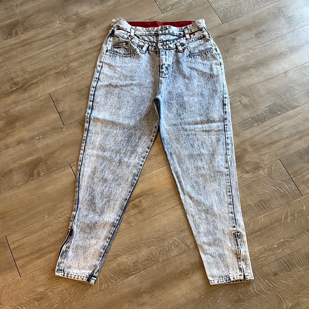 Women's GET! Light Blue Acid Wash Jeans High Waisted  29 x 27